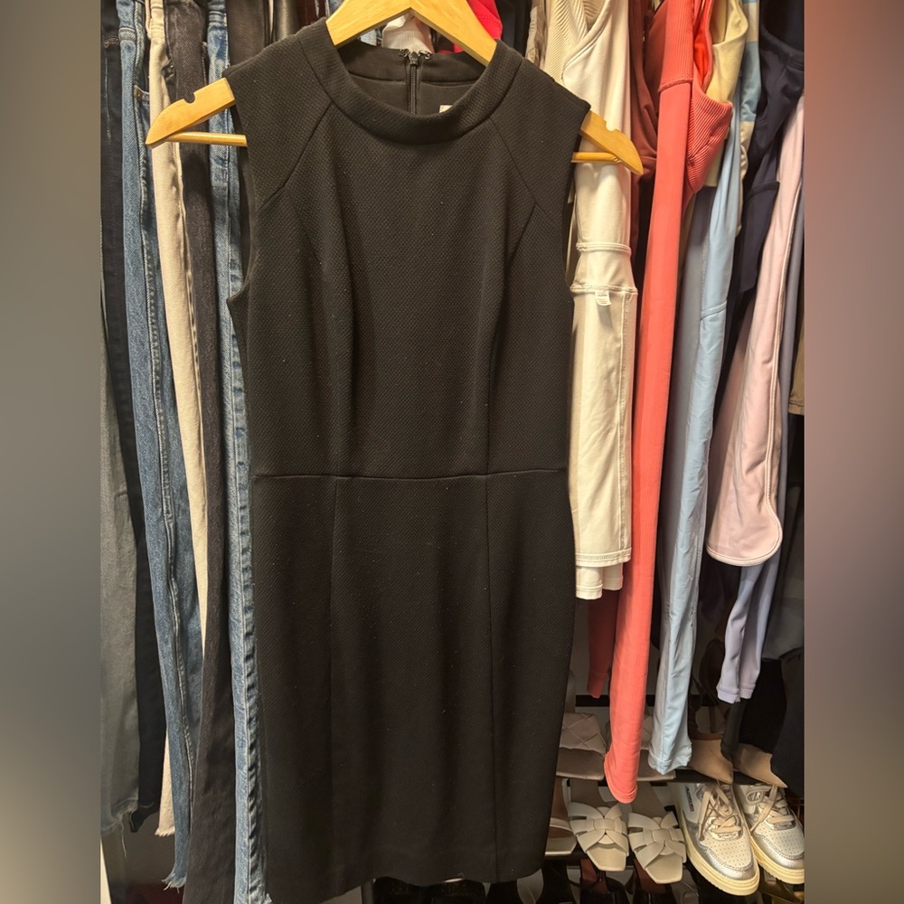 LOFT Black Halter Sheath Mini Dress